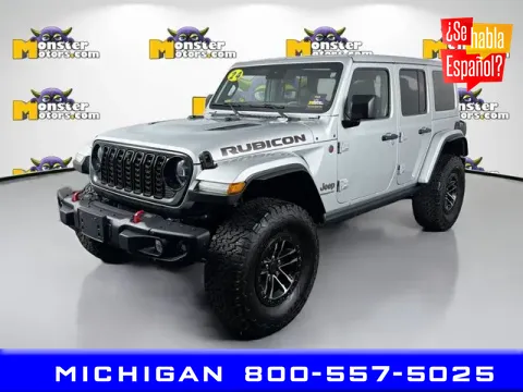 Silver 2024 Jeep Wrangler Rubicon X for sale in Michigan Center, MI