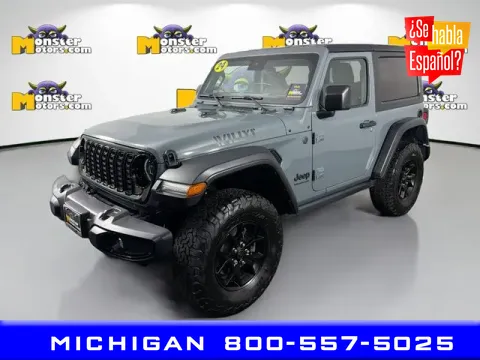 Gray 2024 Jeep Wrangler Willys for sale in Michigan Center, MI