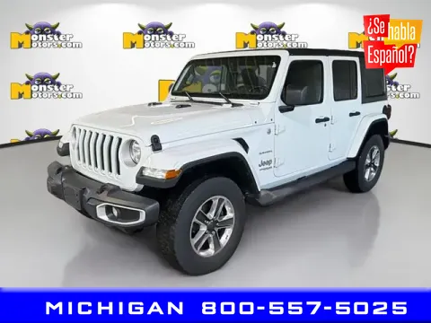 Orange 2021 Jeep Wrangler Unlimited Sahara for sale in Michigan Center, MI