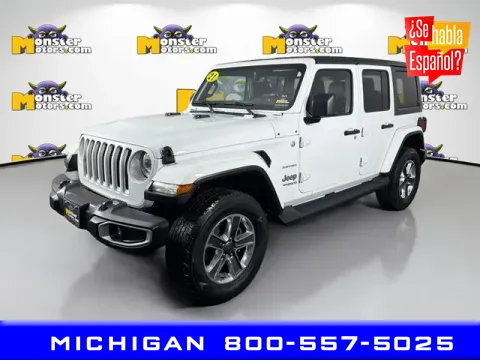 Orange 2021 Jeep Wrangler Unlimited Sahara for sale in Michigan Center, MI