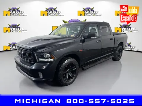 Black 2018 Ram 1500 Sport for sale in Michigan Center, MI