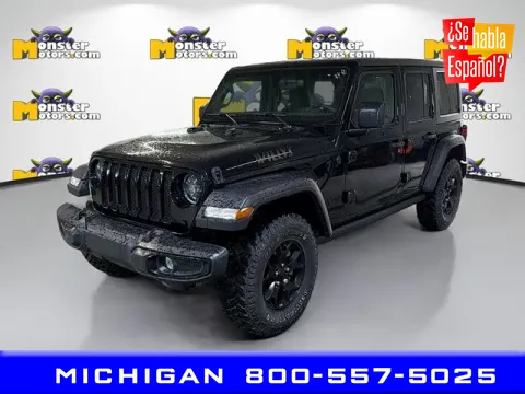 Black 2023 Jeep Wrangler Willys for sale in Michigan Center, MI