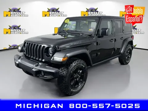 Black 2023 Jeep Wrangler Willys for sale in Michigan Center, MI