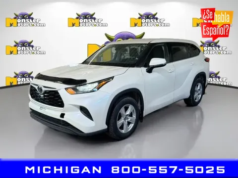 White 2020 Toyota Highlander LE for sale in Michigan Center, MI