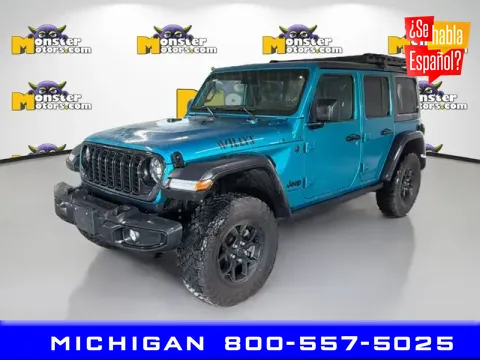 Blue 2024 Jeep Wrangler Willys for sale in Michigan Center, MI