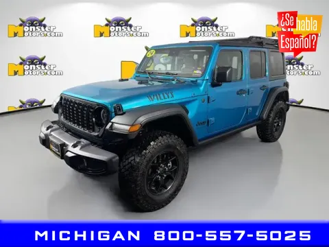 Blue 2024 Jeep Wrangler Willys for sale in Michigan Center, MI