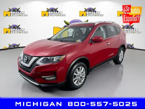 Red 2017 Nissan Rogue SV for sale in Michigan Center, MI