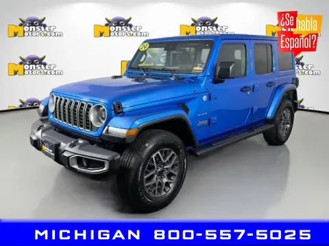 Gray 2024 Jeep Wrangler Sahara for sale in Michigan Center, MI