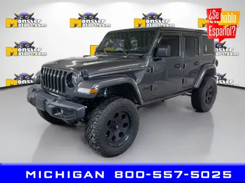 Gray 2020 Jeep Wrangler Unlimited Sahara Altitude for sale in Michigan Center, MI