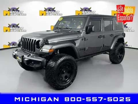 Gray 2020 Jeep Wrangler Unlimited Sahara Altitude for sale in Michigan Center, MI