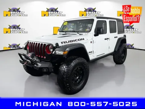White 2021 Jeep Wrangler Unlimited Rubicon for sale in Michigan Center, MI