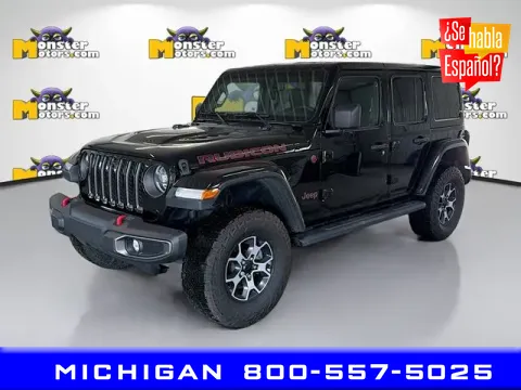 Black 2022 Jeep Wrangler Unlimited Rubicon for sale in Michigan Center, MI