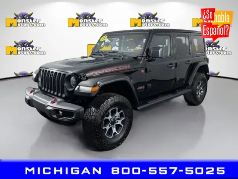 Black 2022 Jeep Wrangler Unlimited Rubicon for sale in Michigan Center, MI