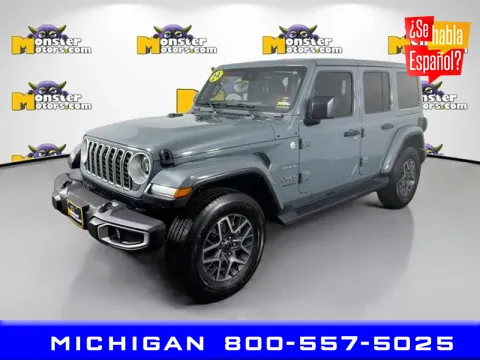 Gray 2024 Jeep Wrangler Sahara for sale in Michigan Center, MI
