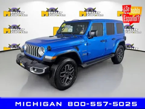 Gray 2024 Jeep Wrangler Sahara for sale in Michigan Center, MI