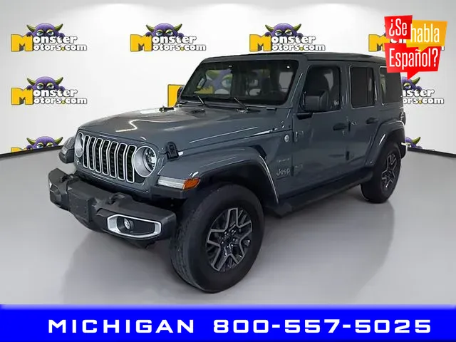 Gray 2024 Jeep Wrangler Sahara for sale in Michigan Center, MI