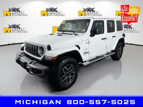 Gray 2024 Jeep Wrangler Sahara for sale in Michigan Center, MI