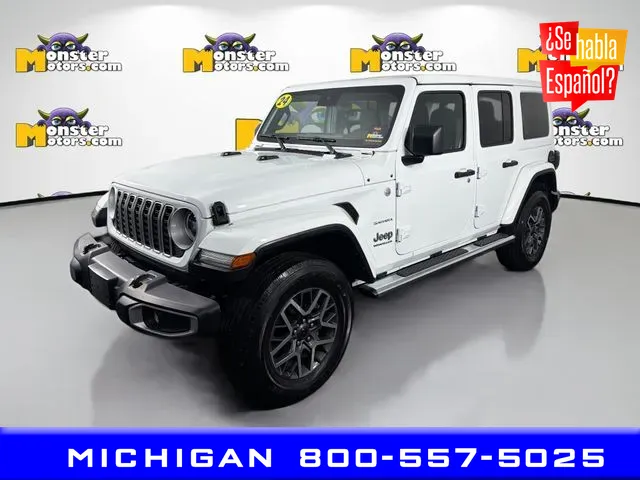 Gray 2024 Jeep Wrangler Sahara for sale in Michigan Center, MI