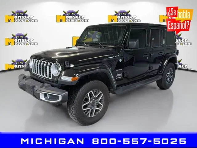 Black 2024 Jeep Wrangler Sahara for sale in Michigan Center, MI