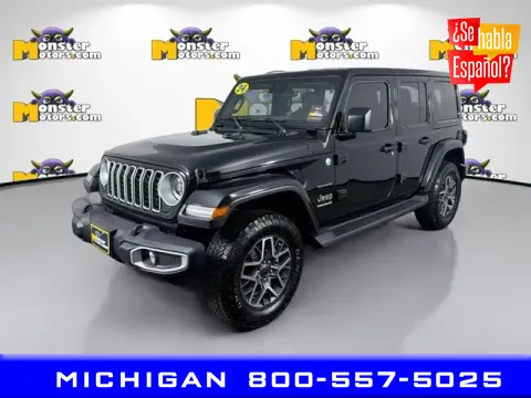 Black 2024 Jeep Wrangler Sahara for sale in Michigan Center, MI