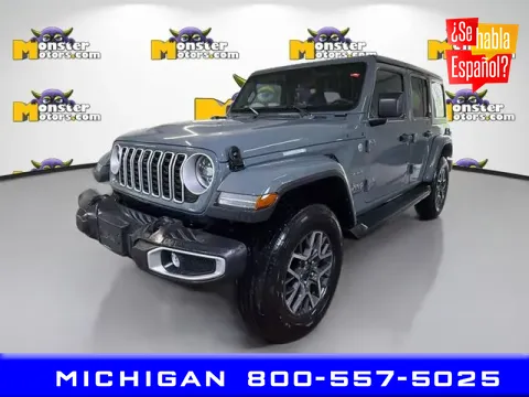 Gray 2024 Jeep Wrangler Sahara for sale in Michigan Center, MI