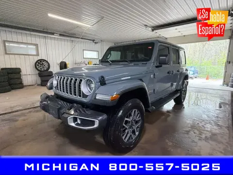 Gray 2024 Jeep Wrangler Sahara for sale in Michigan Center, MI