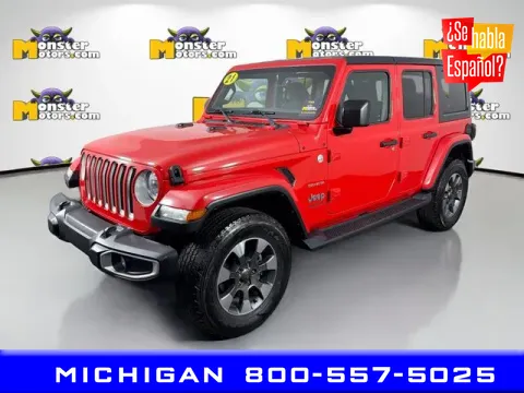 Red 2021 Jeep Wrangler Unlimited Sahara for sale in Michigan Center, MI