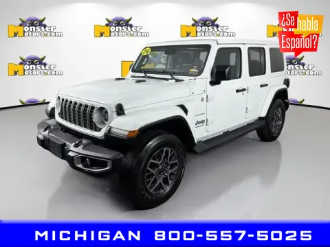 Gray 2024 Jeep Wrangler Sahara for sale in Michigan Center, MI