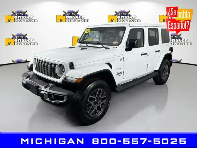 Gray 2024 Jeep Wrangler Sahara for sale in Michigan Center, MI