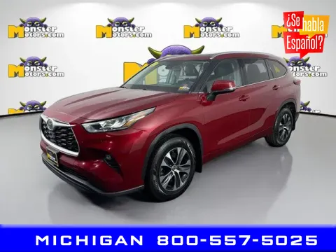 Red 2020 Toyota Highlander XLE for sale in Michigan Center, MI