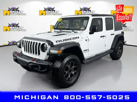 White 2018 Jeep Wrangler Unlimited Rubicon for sale in Michigan Center, MI