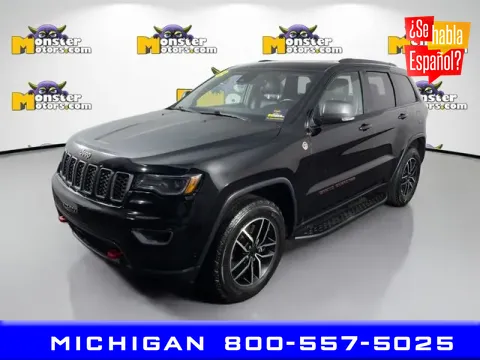 Black 2021 Jeep Grand Cherokee Trailhawk for sale in Michigan Center, MI