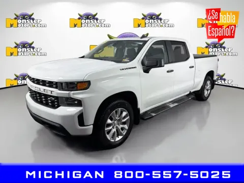White 2021 Chevrolet Silverado 1500 Custom for sale in Michigan Center, MI