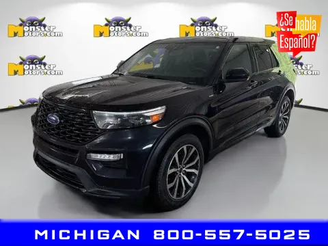 Black 2022 Ford Explorer ST-Line for sale in Michigan Center, MI