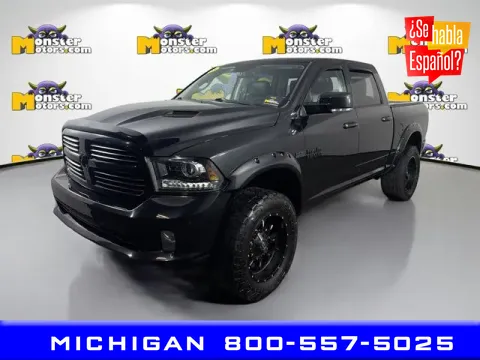 Black 2016 Ram 1500 Sport for sale in Michigan Center, MI