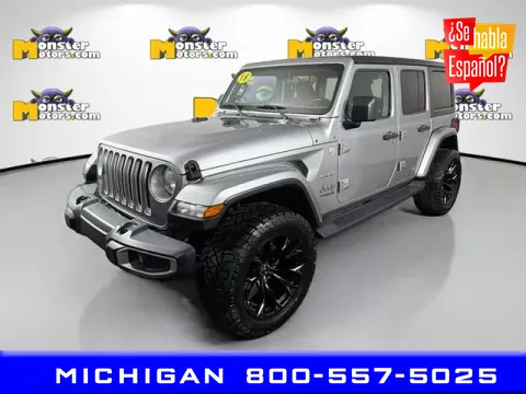 Silver 2018 Jeep Wrangler Unlimited Sahara for sale in Michigan Center, MI
