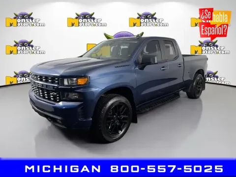 Blue 2021 Chevrolet Silverado 1500 Custom for sale in Michigan Center, MI