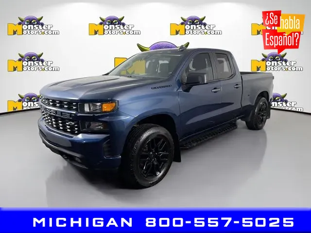 Blue 2021 Chevrolet Silverado 1500 Custom for sale in Michigan Center, MI