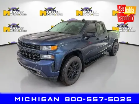 Blue 2021 Chevrolet Silverado 1500 Custom for sale in Michigan Center, MI