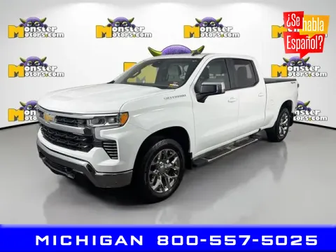 White 2023 Chevrolet Silverado 1500 LT for sale in Michigan Center, MI