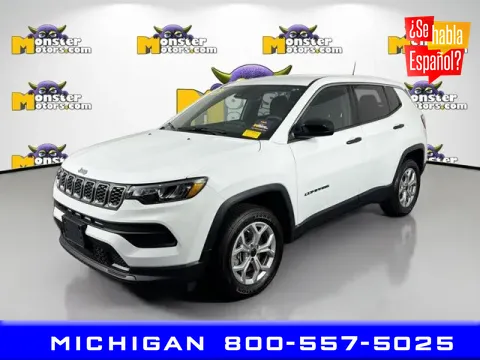 White 2025 Jeep Compass Sport for sale in Michigan Center, MI