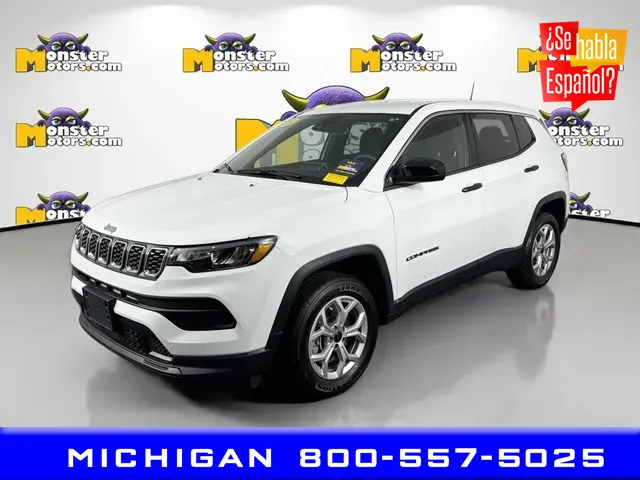White 2025 Jeep Compass Sport for sale in Michigan Center, MI