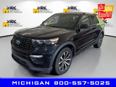 Black 2022 Ford Explorer ST-Line for sale in Michigan Center, MI