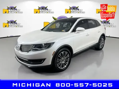 White 2016 Lincoln MKX Reserve for sale in Michigan Center, MI