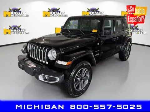 Black 2023 Jeep Wrangler Sahara for sale in Michigan Center, MI