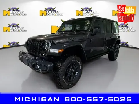 Gray 2024 Jeep Wrangler Willys for sale in Michigan Center, MI