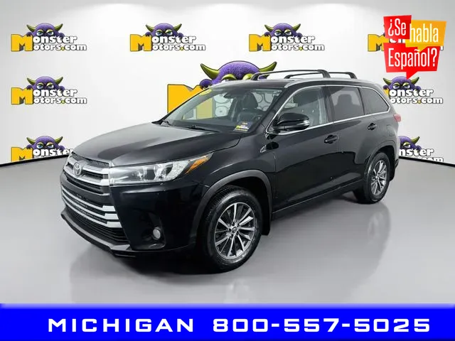 Black 2019 Toyota Highlander XLE for sale in Michigan Center, MI