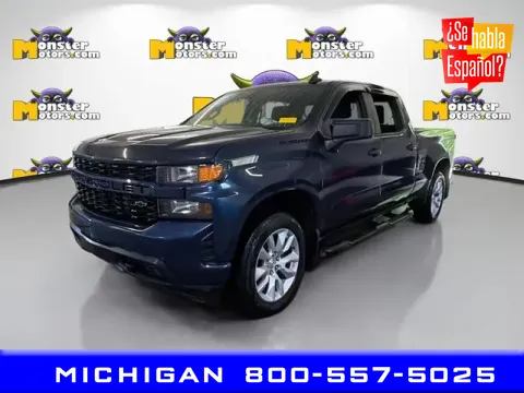 Blue 2021 Chevrolet Silverado 1500 Custom for sale in Michigan Center, MI