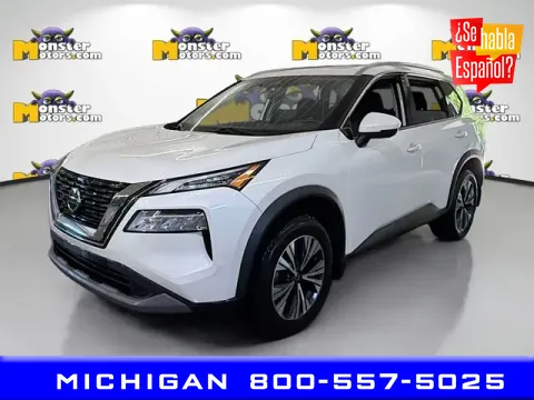 White 2021 Nissan Rogue SV for sale in Michigan Center, MI