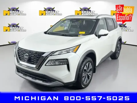 White 2021 Nissan Rogue SV for sale in Michigan Center, MI